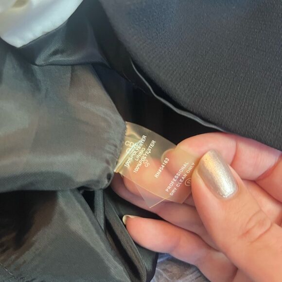 Calvin Klein Boat-Neck Sleeveless Sheath Dress Black White Size 4 - Picture 5 of 5